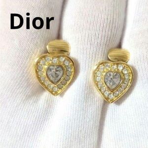 Christian Dior heart-shaped earrings